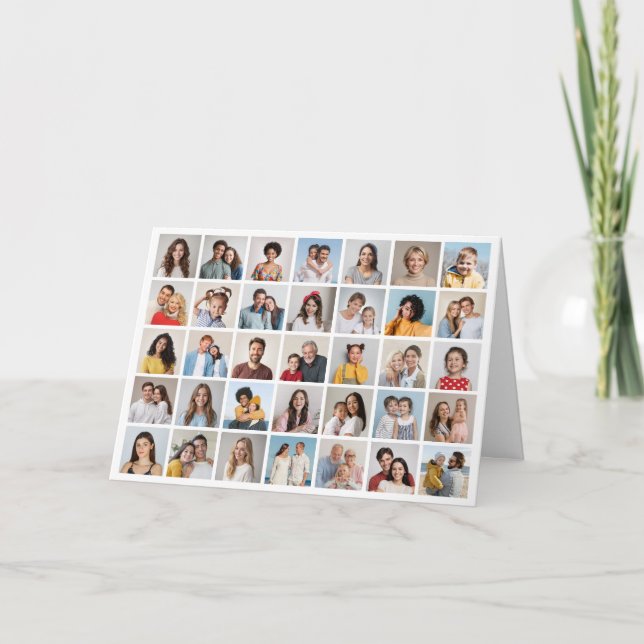 Create Your Own 35 Photo Collage Card (Front)