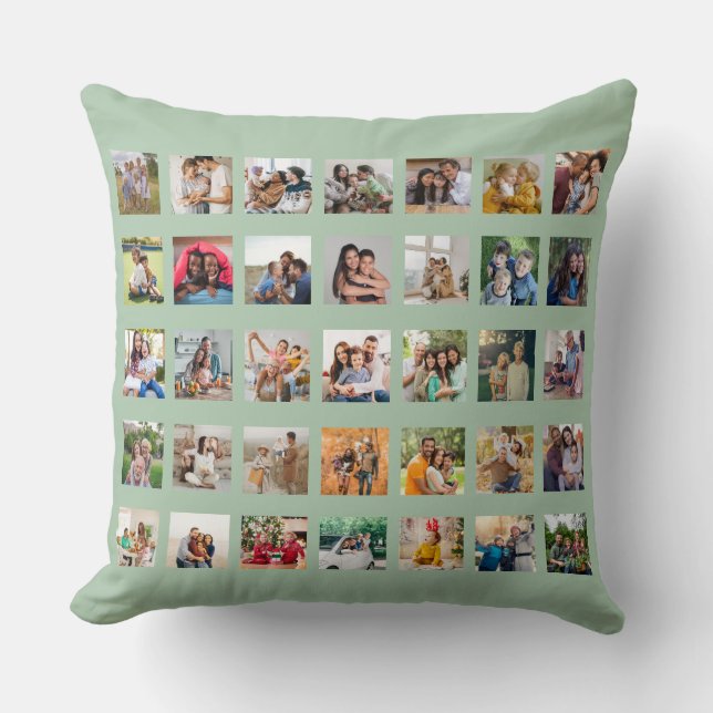 Create Your Own 35 Photo Collage Cushion (Front)