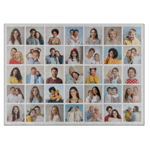 Create Your Own 35 Photo Collage Cutting Board