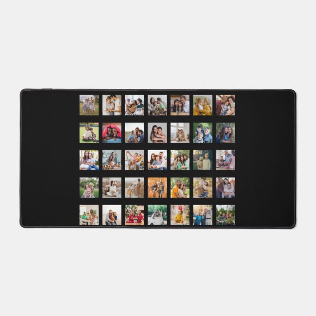 Create Your Own 35 Photo Collage Desk Mat (Front)