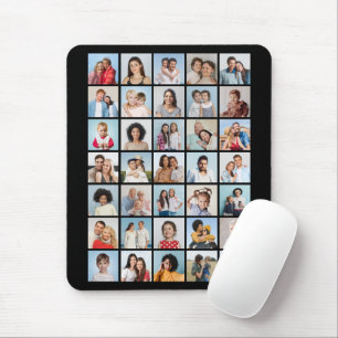 Create Your Own 35 Photo Collage Editable Colour Mouse Mat