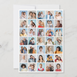 Create Your Own 35 Photo Collage Greeting Card
