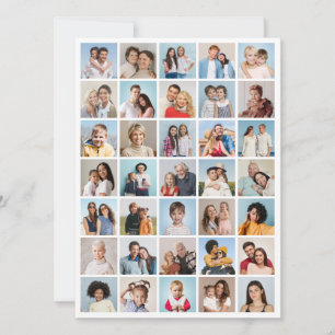 Create Your Own 35 Photo Collage Greeting Card