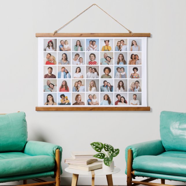 Create Your Own 35 Photo Collage Hanging Tapestry (Living Room)