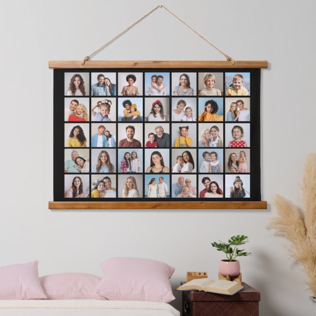 Create Your Own 35 Photo Collage Hanging Tapestry (Bedroom)