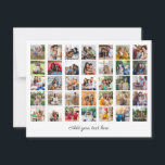 Create Your Own 35 Photo Collage Holiday Card<br><div class="desc">Craft a personalised masterpiece with our "Create Your Own 35 Photos Collage." This unique and customisable gift idea allows you to curate a collage of cherished memories, transforming them into a heartfelt and visually stunning composition. Whether it's for birthdays, anniversaries, or any special occasion, this collage captures the essence of...</div>