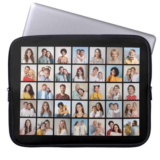 Create Your Own 35 Photo Collage Laptop Sleeve (Front)