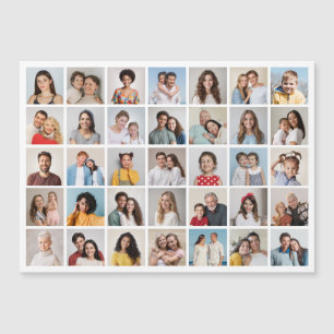 Create Your Own 35 Photo Collage Magnetic Card