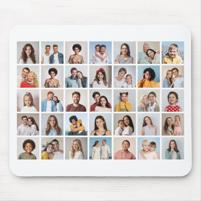 Create Your Own 35 Photo Collage Mouse Mat (Front)