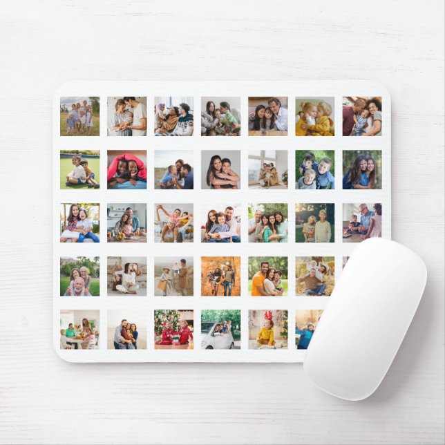 Create Your Own 35 Photo Collage Mouse Mat (With Mouse)