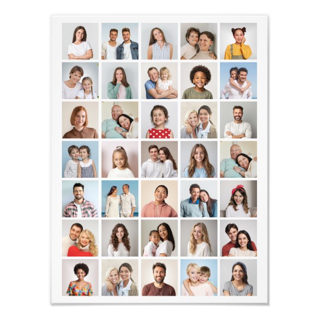 Create Your Own 35 Photo Collage Photo Enlargement Print (Front)