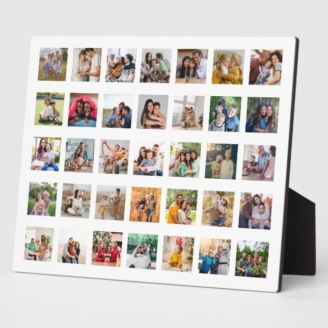 Create Your Own 35 Photo Collage Plaque (Side)