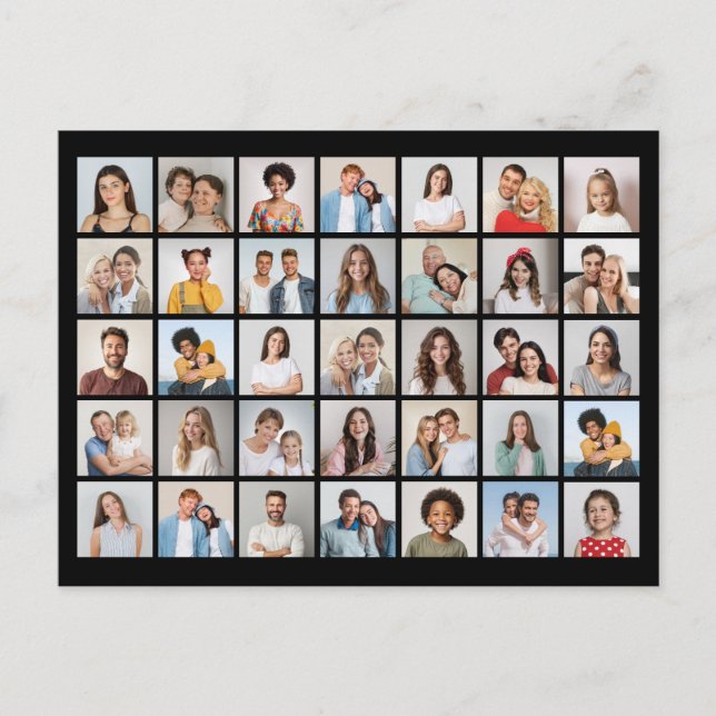 Create Your Own 35 Photo Collage Postcard (Front)
