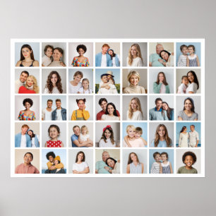 Create Your Own 35 Photo Collage Poster