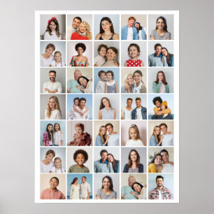 Create Your Own 35 Photo Collage Poster