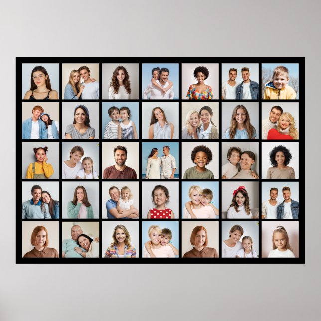 Create Your Own 35 Photo Collage Poster (Front)