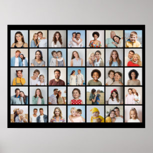 Create Your Own 35 Photo Collage Poster