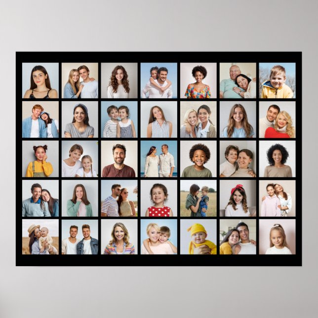Create Your Own 35 Photo Collage Poster (Front)