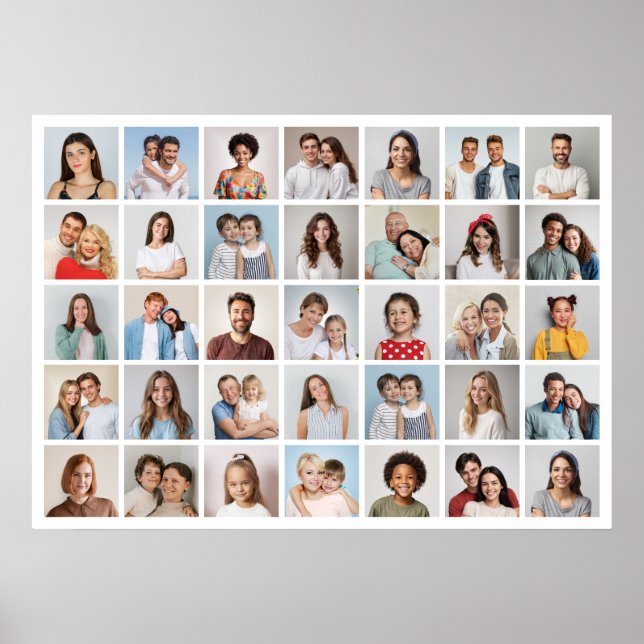 Create Your Own 35 Photo Collage  Poster (Front)