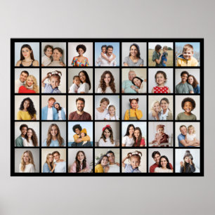 Create Your Own 35 Photo Collage Poster