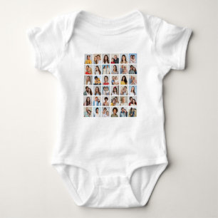 Create Your Own 36 Photo Collage Baby Bodysuit