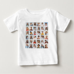 Create Your Own 36 Photo Collage Baby T-Shirt