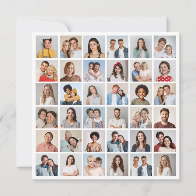 Create Your Own 36 Photo Collage Card (Front)