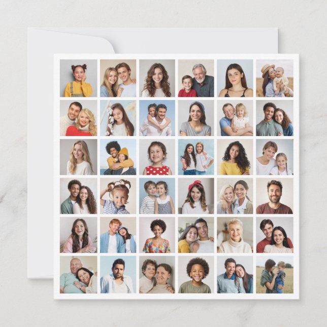 Create Your Own 36 Photo Collage Card (Front)