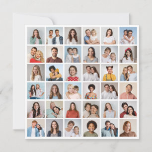 Create Your Own 36 Photo Collage Greeting Card