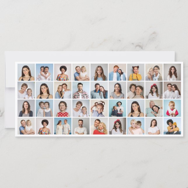 Create Your Own 36 Photo Collage Greeting Card (Front)