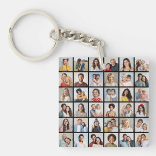 Create Your Own 36 Photo Collage Key Ring