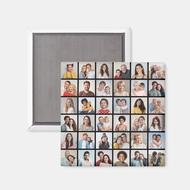 Create Your Own 36 Photo Collage Magnet (Front/Back)