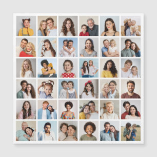 Create Your Own 36 Photo Collage Magnetic Card
