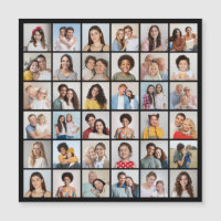 Create Your Own 36 Photo Collage Magnetic Card