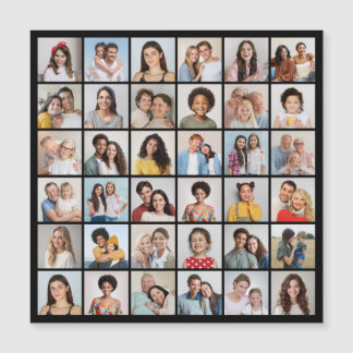 Create Your Own 36 Photo Collage Magnetic Card