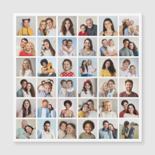 Create Your Own 36 Photo Collage Magnetic Card