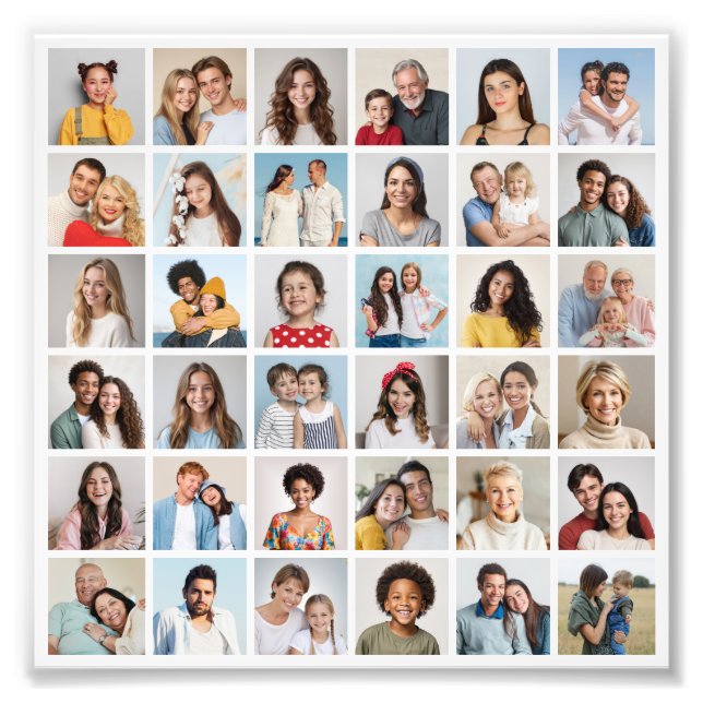 Create Your Own 36 Photo Collage Photo Enlargement (Front)