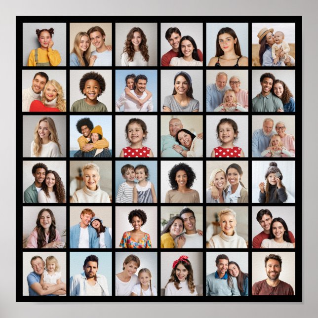 Create Your Own 36 Photo Collage Poster (Front)