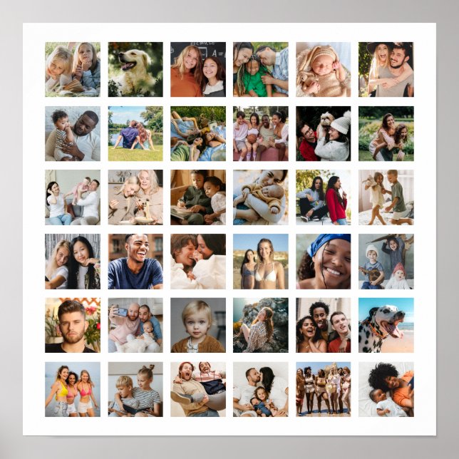 Create Your Own 36 Photo Collage Poster (Front)