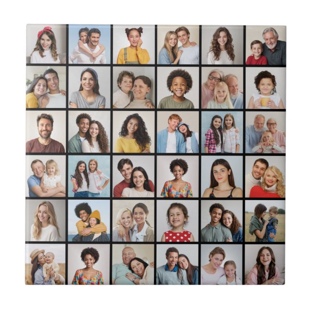 Create Your Own 36 Photo Collage Tile (Front)