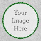 Create Your Own 3" Circle White Iron-On Patch