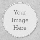 Create Your Own 3" Circle White Iron-On Patch