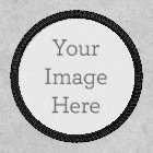 Create Your Own 3" Circle White Iron-On Patch