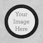 Create Your Own 3" Circle White Iron-On Patch