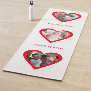Create Your Own 3 Photo Collage And Text Yoga Mat