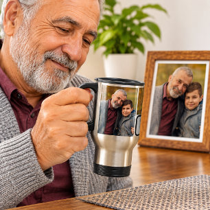 Create Your Own 3-Photo Collage Best Grandpa Ever Travel Mug