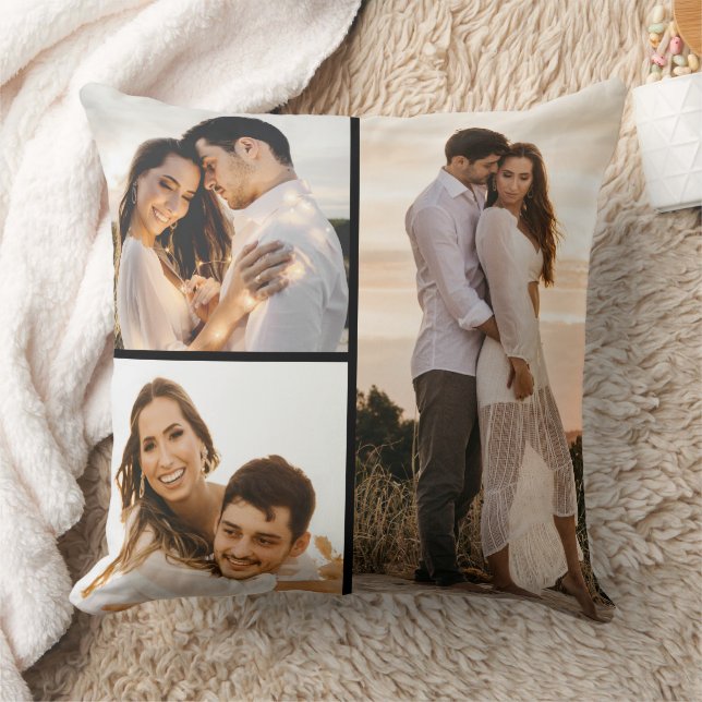 Create Your Own 3 Photo Collage Cushion (Blanket)