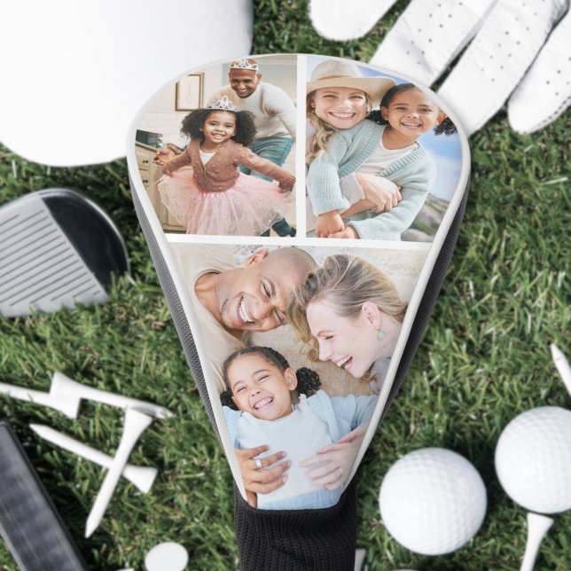 Create Your Own 3 Photo Collage Golf Head Cover (Create Your Own Photo Collage Golf Head Cover)