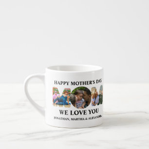Create your own 3 photo collage Happy Mothers day Espresso Cup