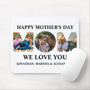 Create your own 3 photo collage Happy Mothers day Mouse Mat